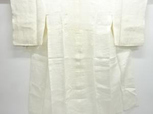 アンティーク　本麻透かし織流水に花模様長襦袢